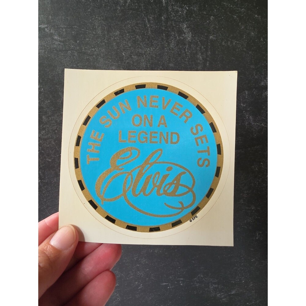 The Sun Never Sets On A Legend Elvis Sticker Vintage